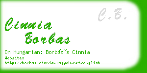 cinnia borbas business card